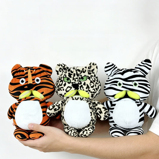 Petkin - Animal Print Plush Squeaky Dog Toy