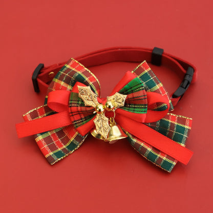 Christmoo - Holiday Bow Bell Cat Collar