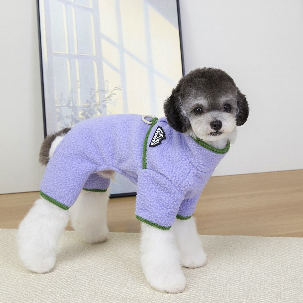 Ozzie - Contrast Trim Four-Legged Dog Jumpsuit