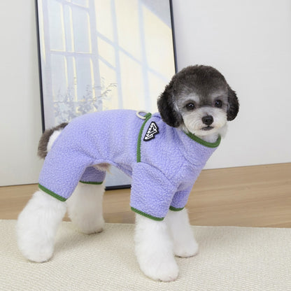Ozzie - Contrast Trim Four-Legged Dog Jumpsuit