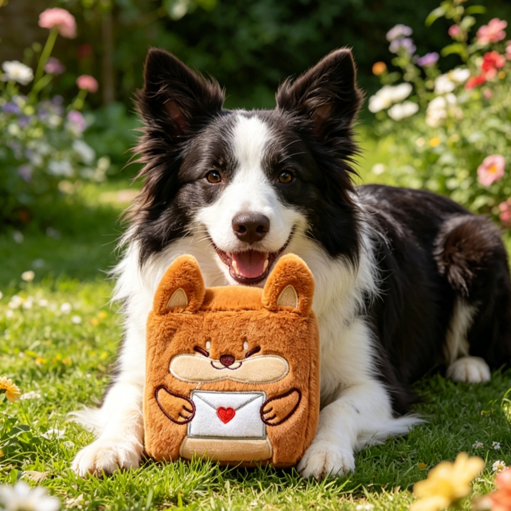 Petkin - Rectangular Plush Figure Squeaky Dog Toy