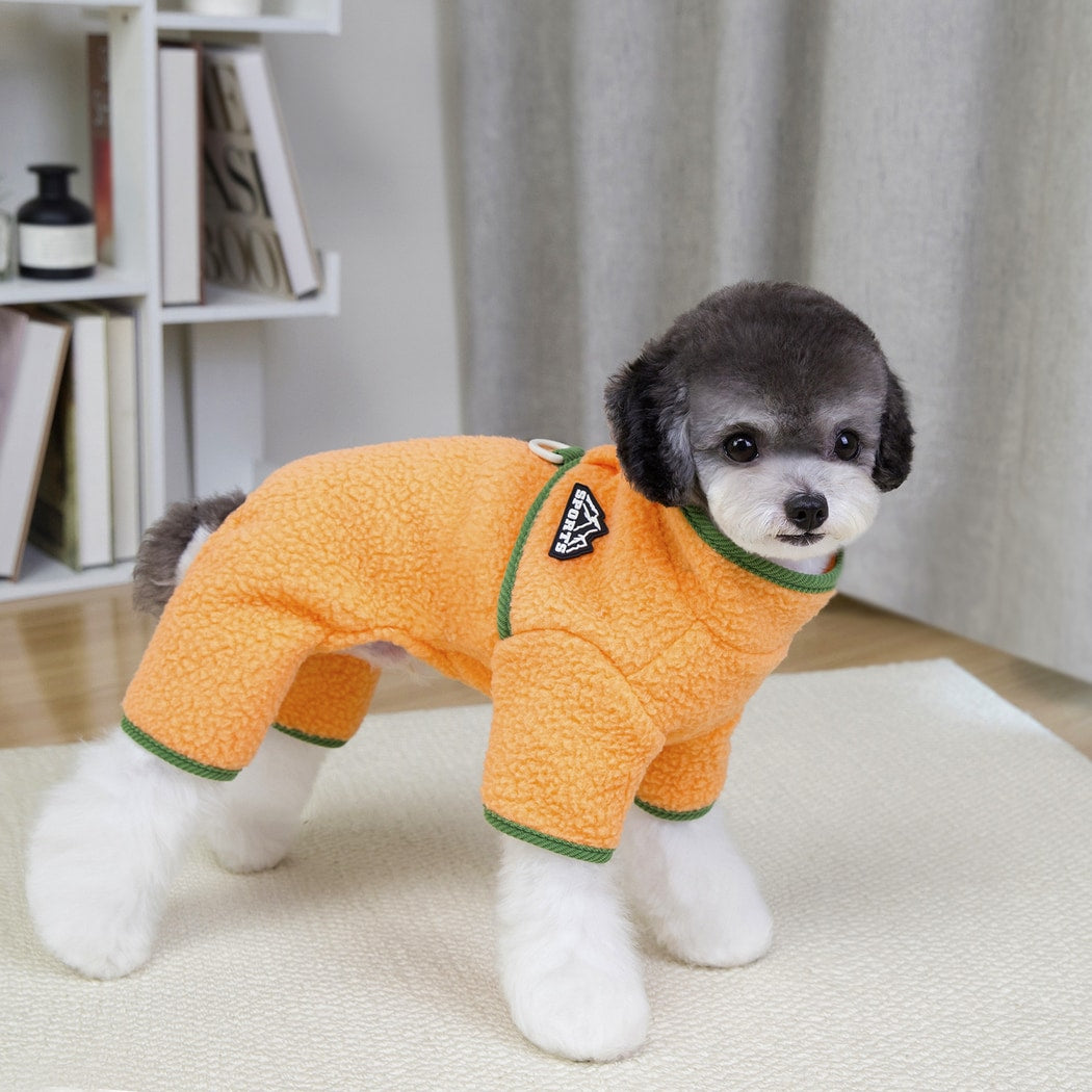 Ozzie - Contrast Trim Four-Legged Dog Jumpsuit