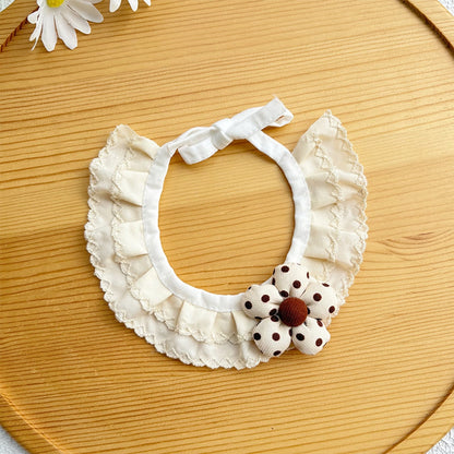 Mokka - Ruffled Flower Accent Cat Collar