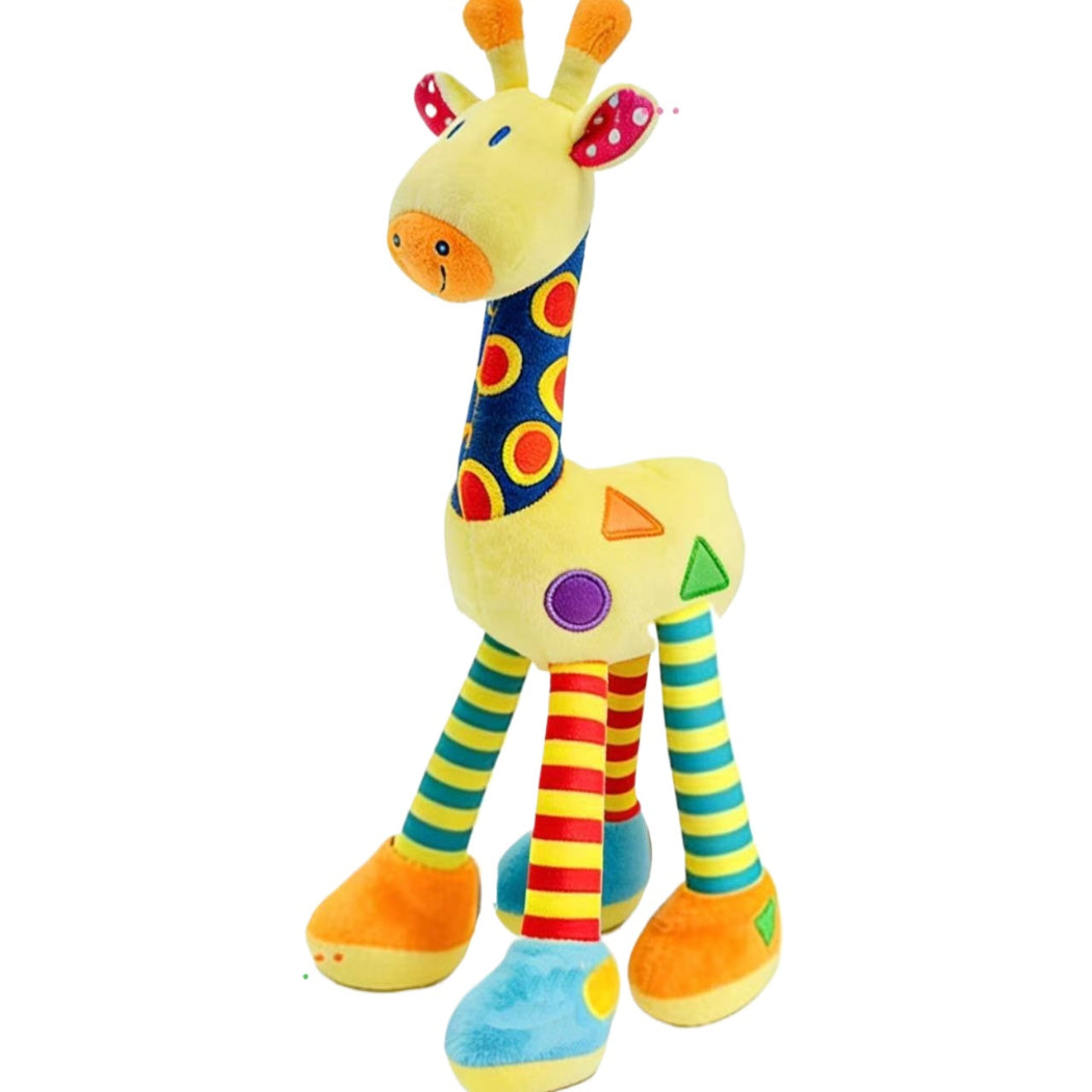 Petkin - Colorful Giraffe Plush Toy with Striped Legs