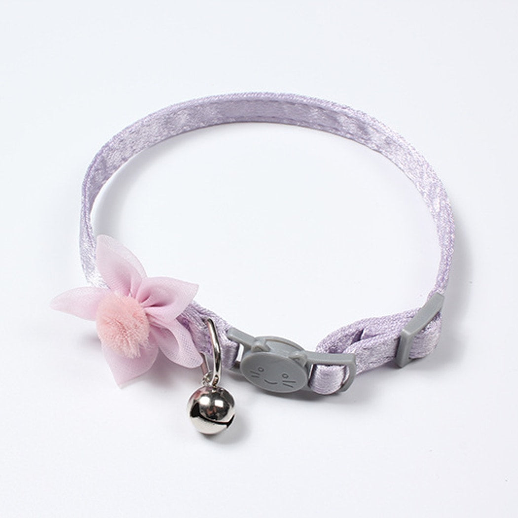 Mokka - Princess Style Flower Cat Collar with Bell