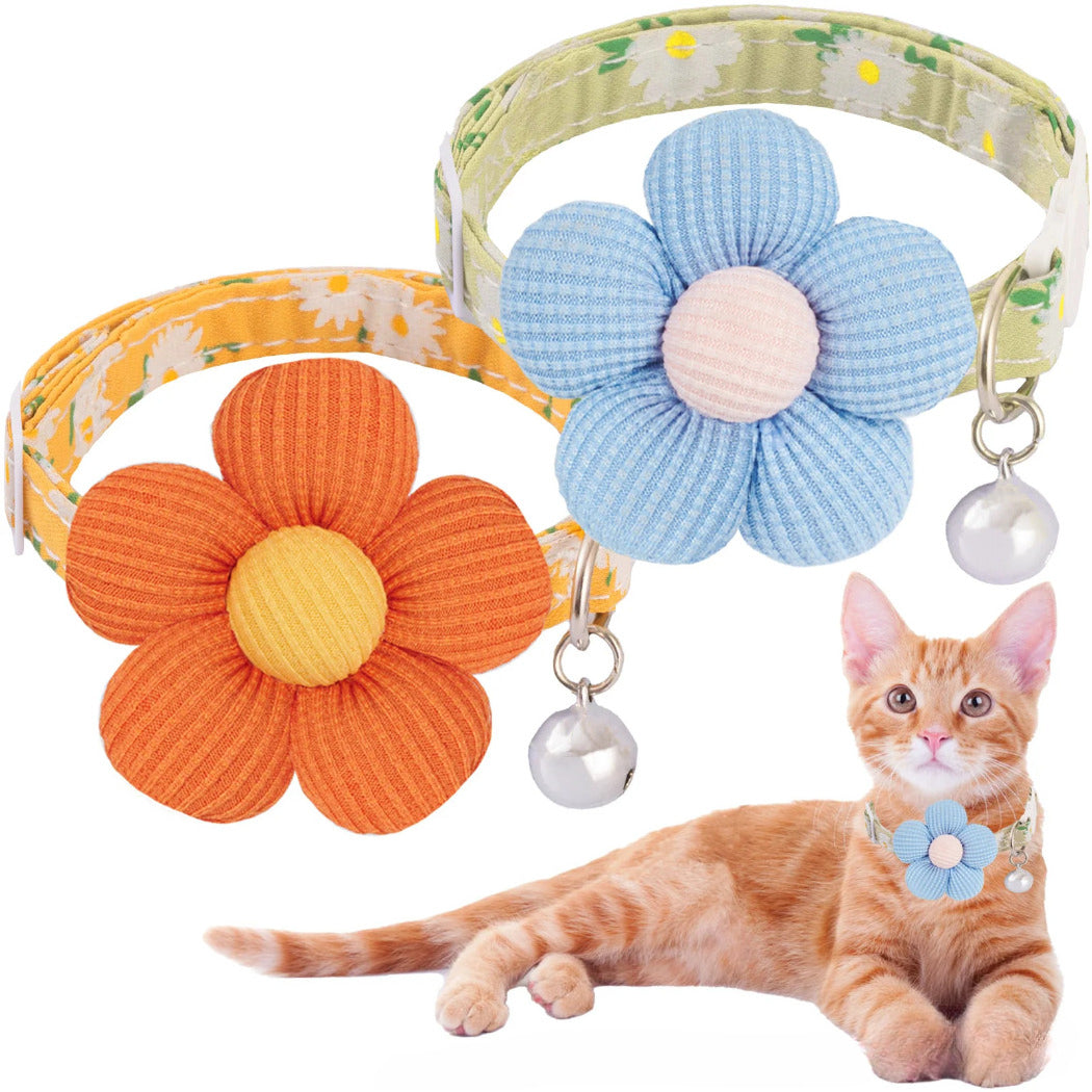 Mokka - Daisy Floral Breakaway Cat Collar