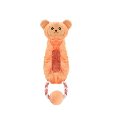 Petkin - Animal Plush Rope Ball Dog Toy