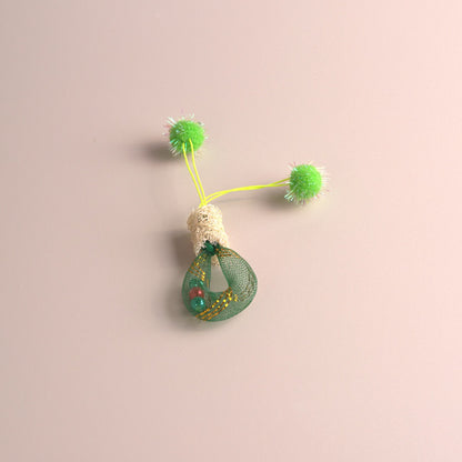Moo - Mesh Pom Crinkle Interactive Cat Toy