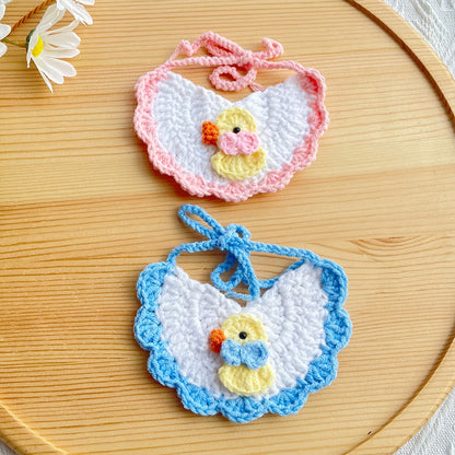 Mokka - Cute Duck Patten Semi Circle Pet Bib