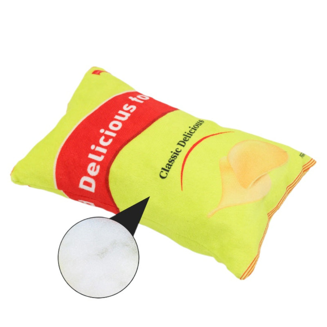 Petkin - Potato Chip Packet Graphic Plush dog toy