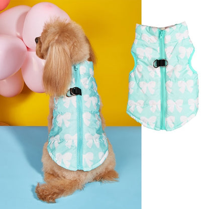 Ozzie - Bow Print Dog Vest With Leash Hole