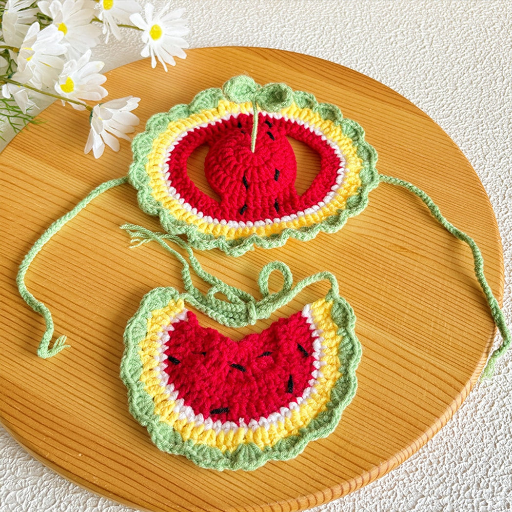 Mokka - Watermelon Style Pet Bib and Hat