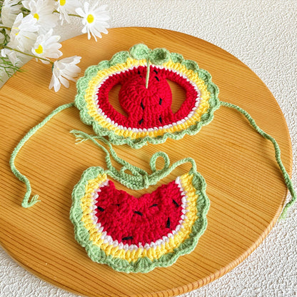 Mokka - Watermelon Style Pet Bib and Hat