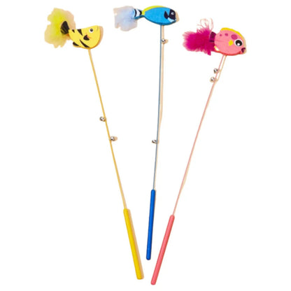 Moo - Colorful Fish Teaser Wand Cat Toy