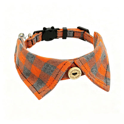 Mokka - Plaid Breakaway Buckle Bell Cat Collar