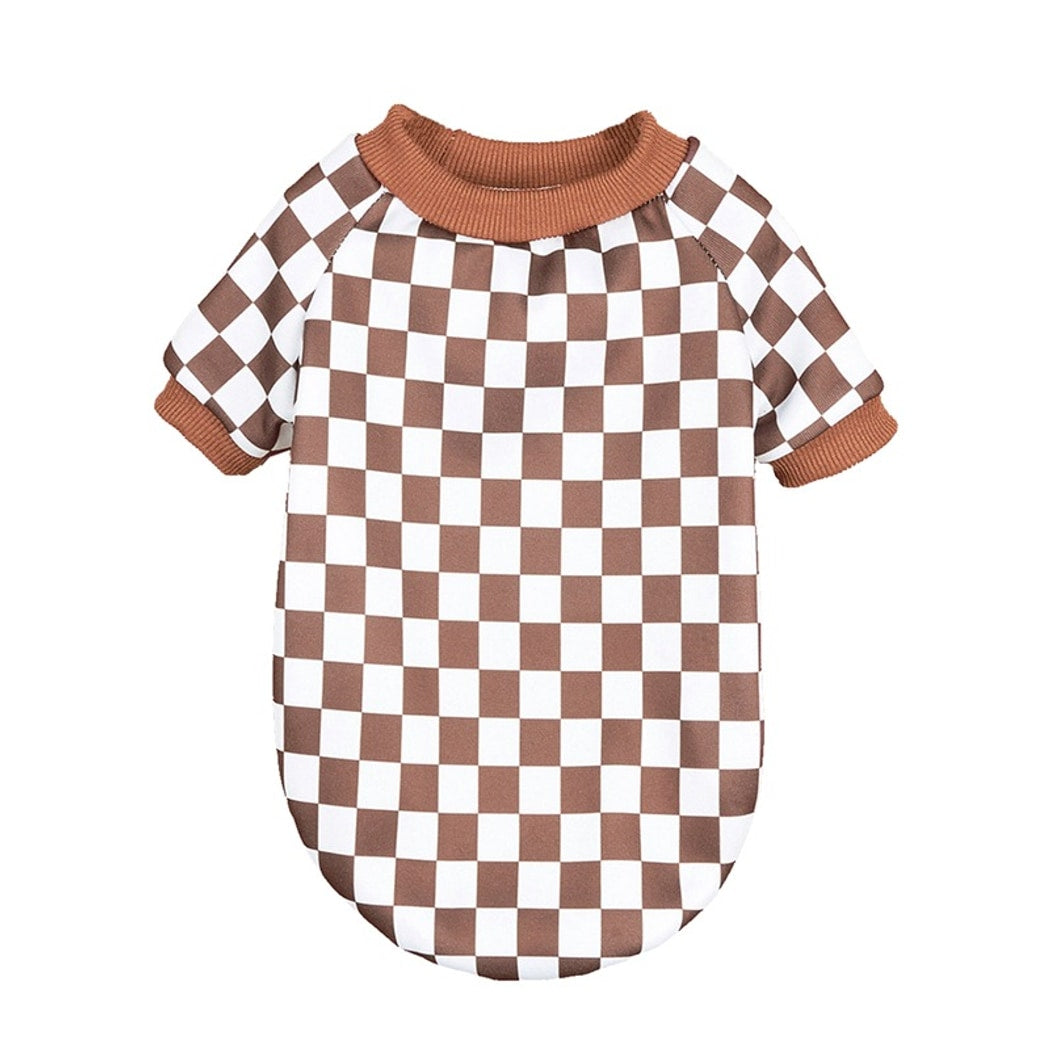 Ozzie - Checkerboard Print Pullover Pet T-Shirt