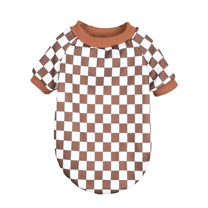Ozzie - Checkerboard Print Pullover Pet T-Shirt