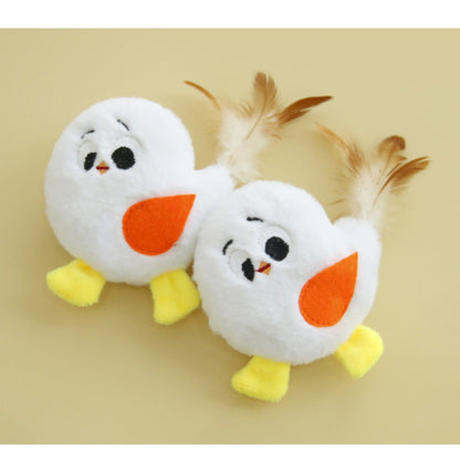 Moo - Plush Bird Toy with Feather Tail