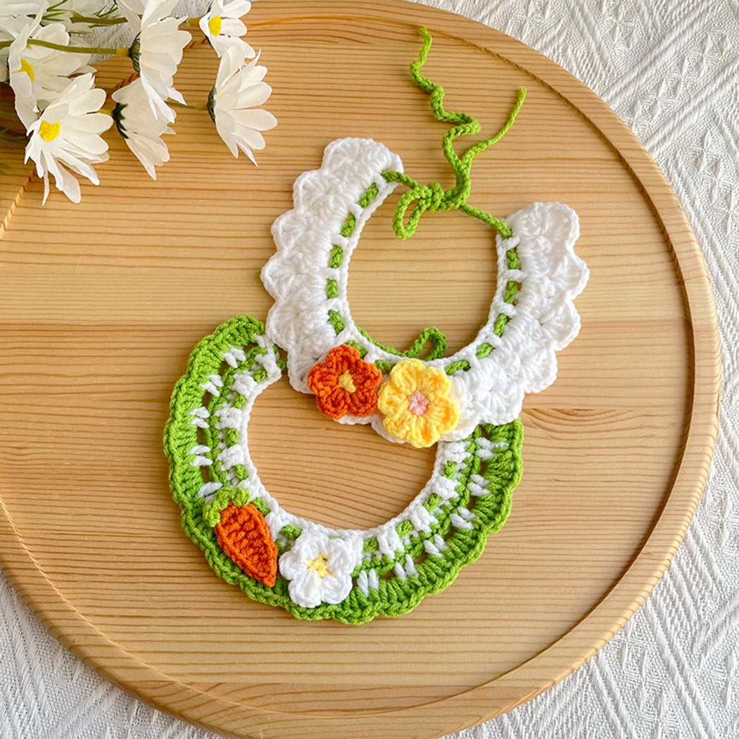 Mokka - Sweet Floral Tie Strap Cat Collar
