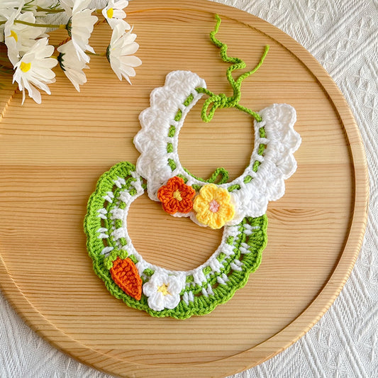 Mokka - Sweet Floral Tie Strap Cat Collar