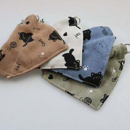 Mokka - Cartoon Cat Print Pet Bandana Collar