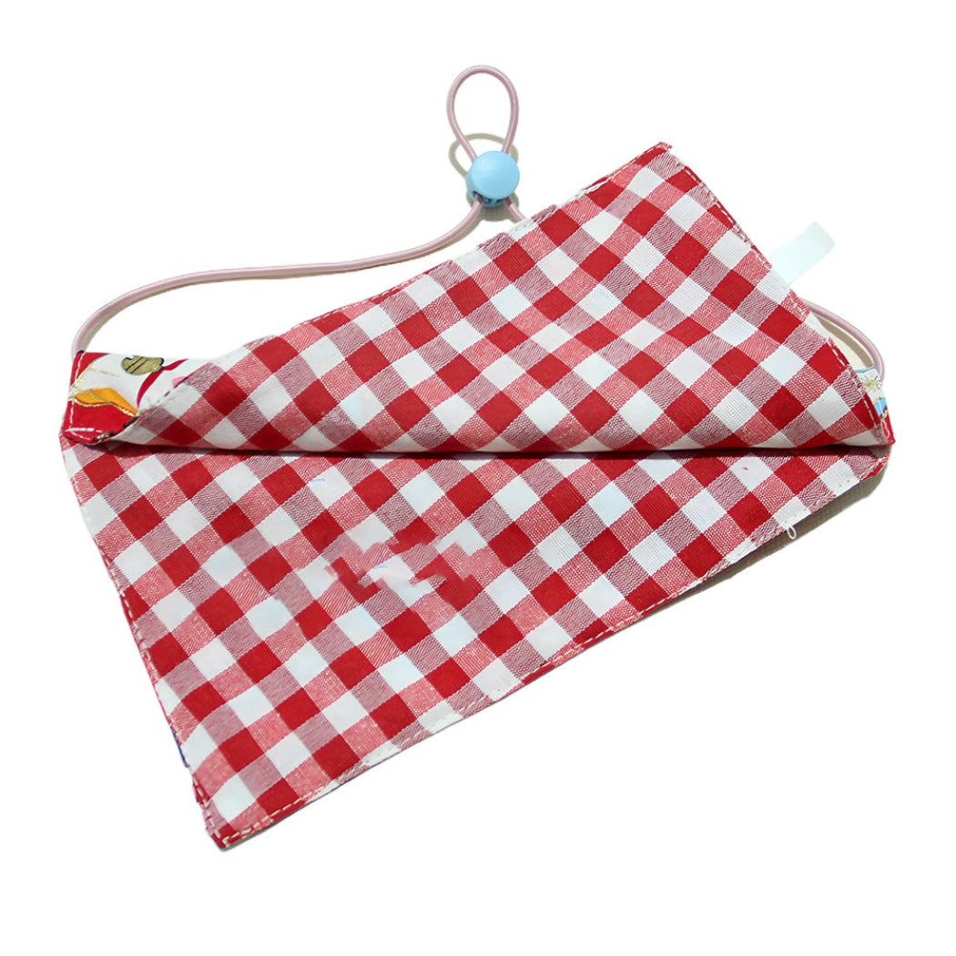 Mokka - Swirling Gingham Layered Bib Pet Neckwear