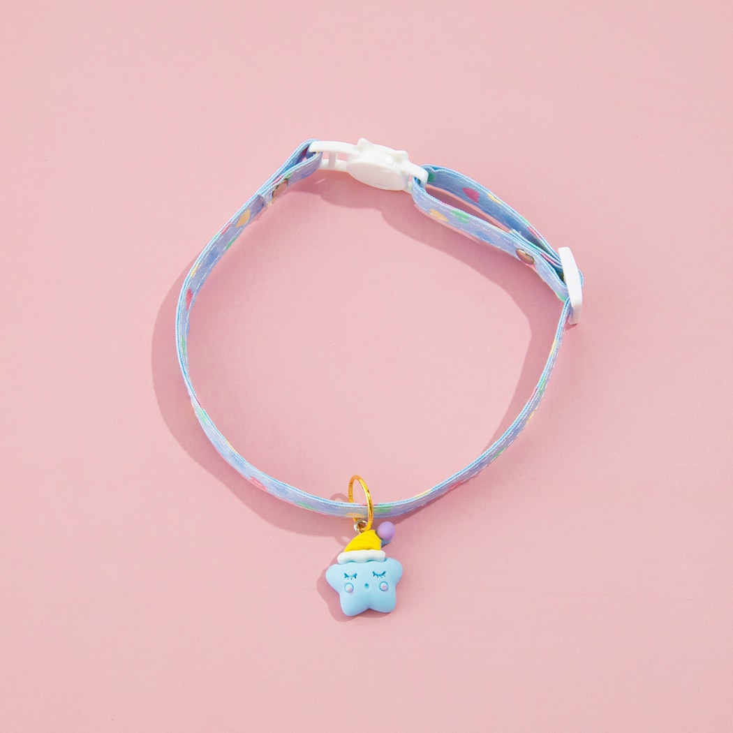 Mokka - Heart Print Pendant Decorative Cat Collar
