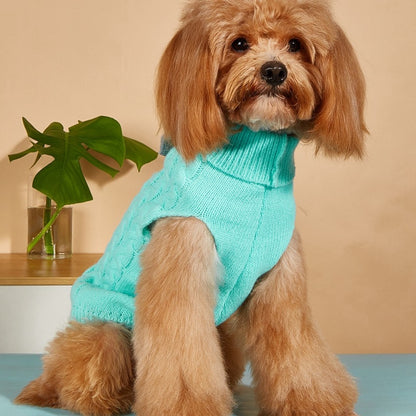 Ozzie - Bow Detail Cable Knit Dog Sweater