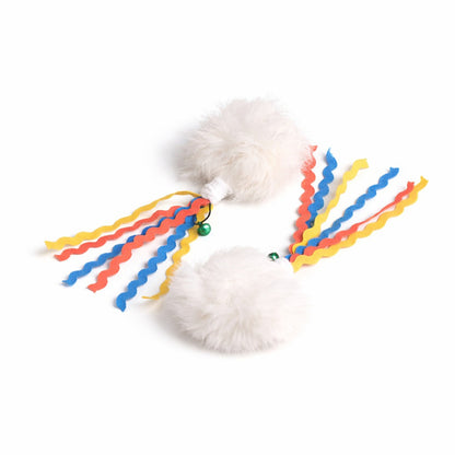 Moo - Fluffy Pom Pom Plush Cat Toy