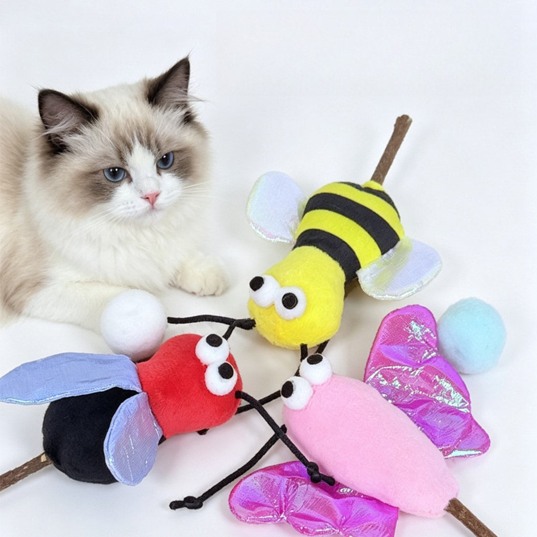 Moo - Insect Shape Plush Crinkle Cat Toy