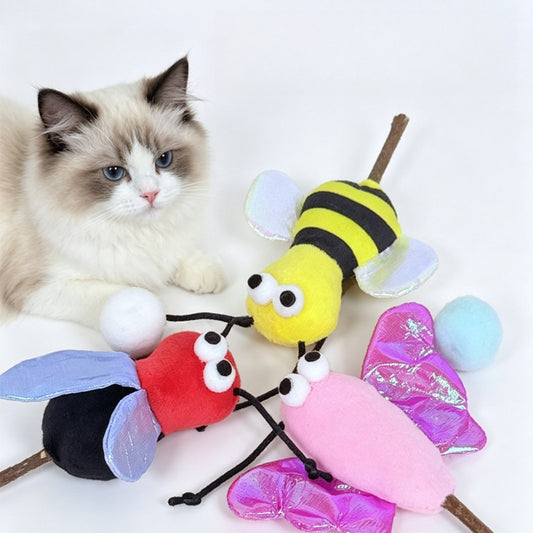 Moo - Insect Shape Plush Crinkle Cat Toy