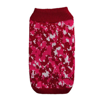 Ozzie - Snowflake Pattern Knit Look Pet Sweater