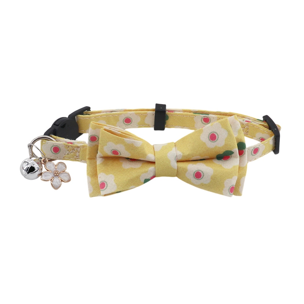 Mokka - Romantic Floral Bow Tie Cat Collar