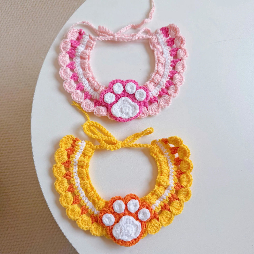 Mokka - Paw Design Crochet Cat Collar