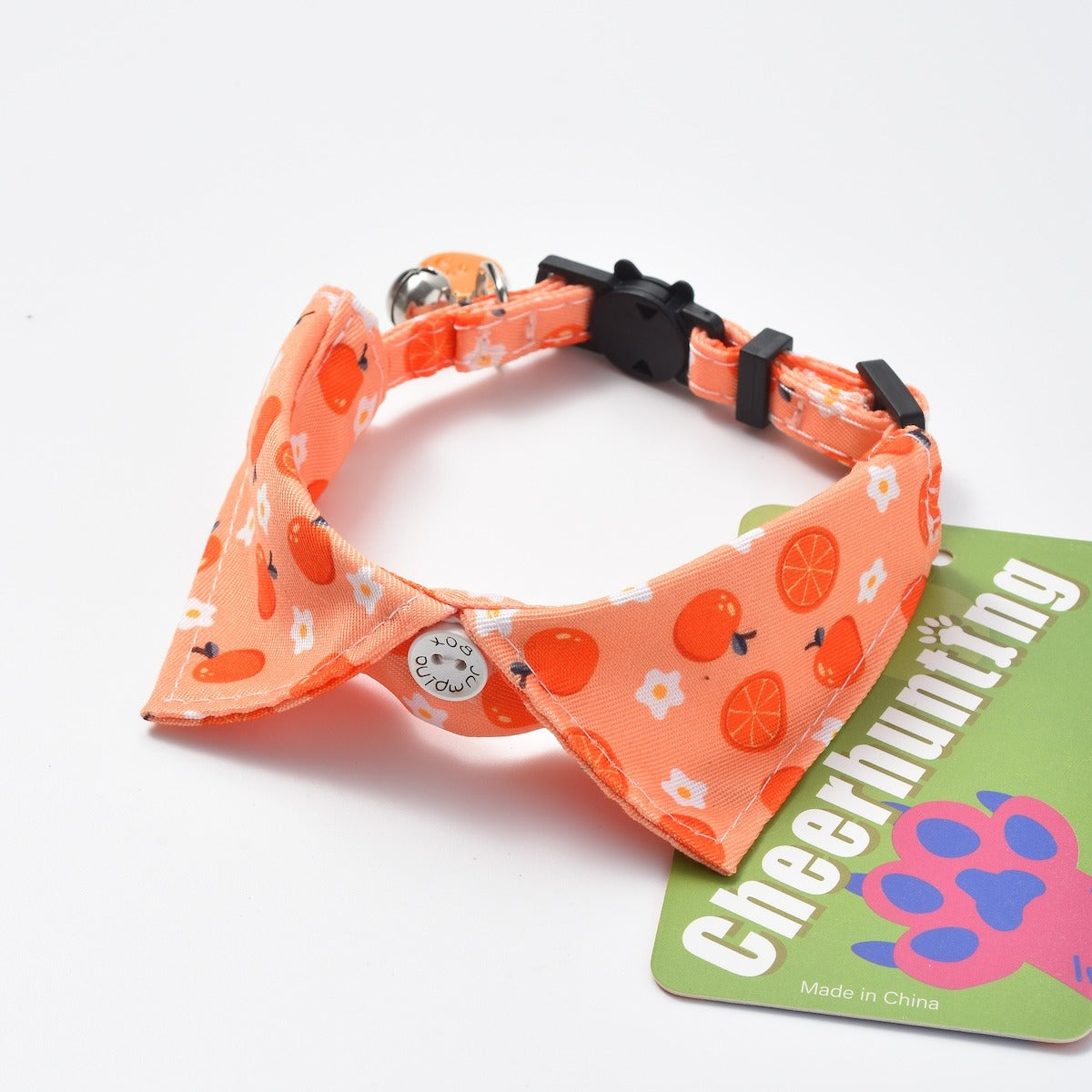 Mokka Flowal Cat Collar displayed with clasp visible on a plain background