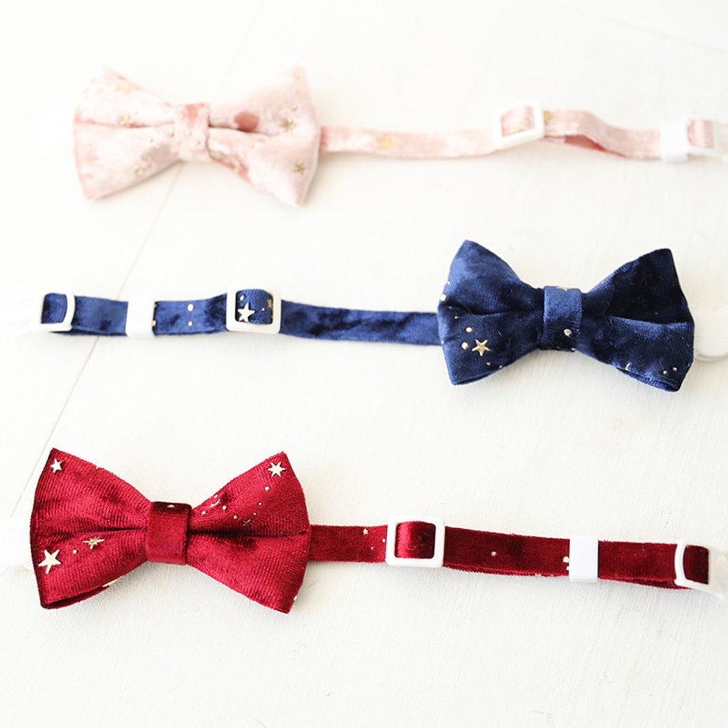 Mokka - Decorative Bow Tie Collar with Bell for Cats