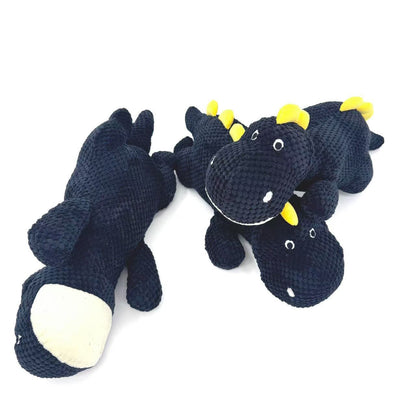 Petkin - Corduroy Dinosaur Squeaky Dog Toy
