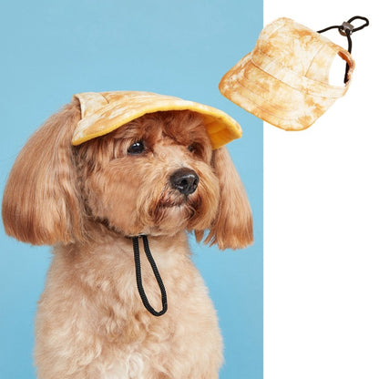 Ozzie tie-dye dog baseball cap displayed on a white background