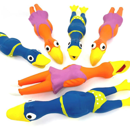 Petkin - Flamingo Dog Toy | Squeaky Dog Toy | Durable Chew Toy | Funny Pet Toy