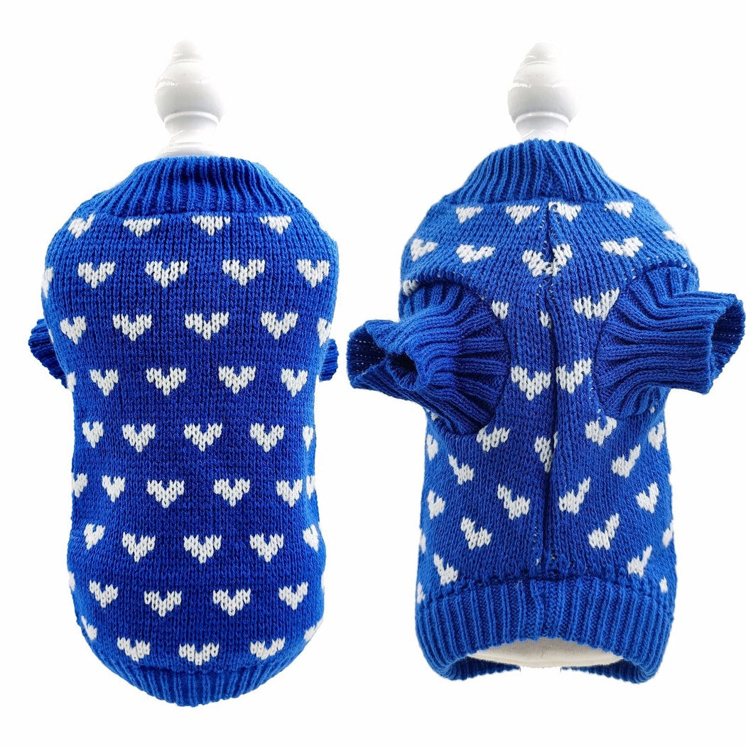 Ozzie - Princess Style Allover Heart Pet Sweater