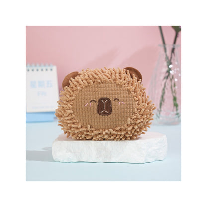 Close-up of Petkin Shaggy Animal Friend dog toy showing soft textured fur