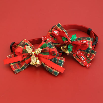 Christmoo - Holiday Bow Bell Cat Collar