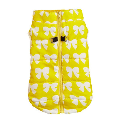 Ozzie - Bow Print Dog Vest With Leash Hole