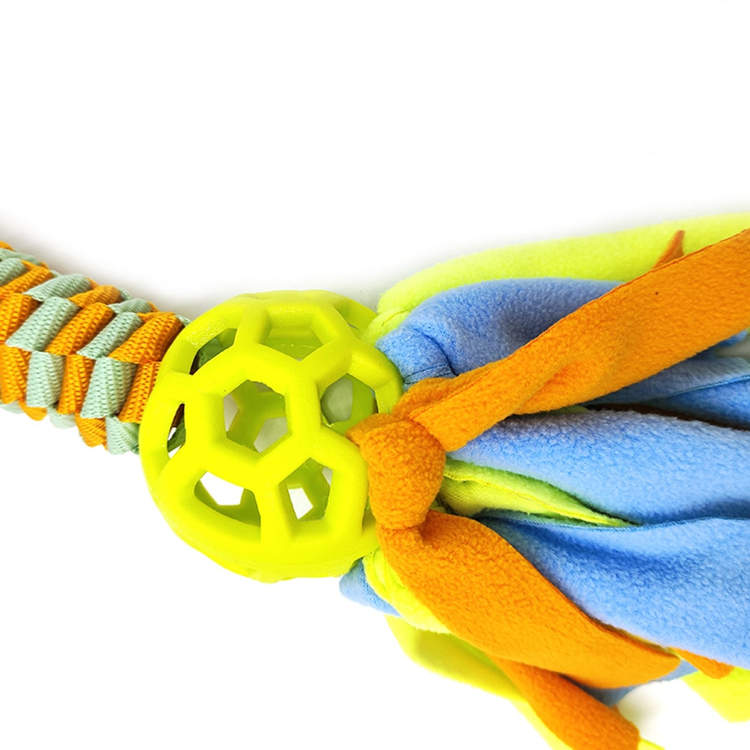 Petkin - Braided Multi-Color Dog Rope Ball Toy