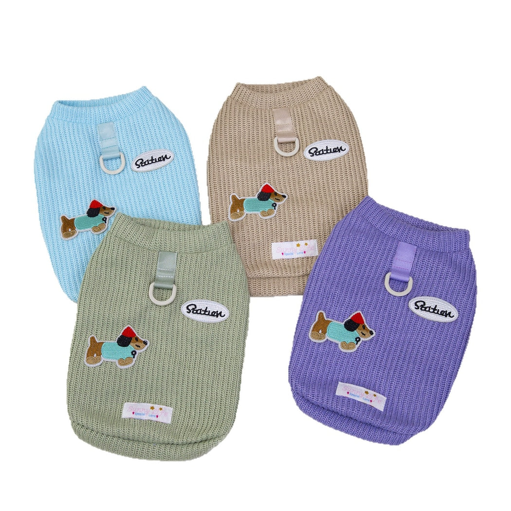 Ozzie - Casual Dog and Cat Pattern Pet Sweater Vest