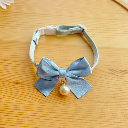 Mokka - Glossy Bow Tie Style Pet Collar