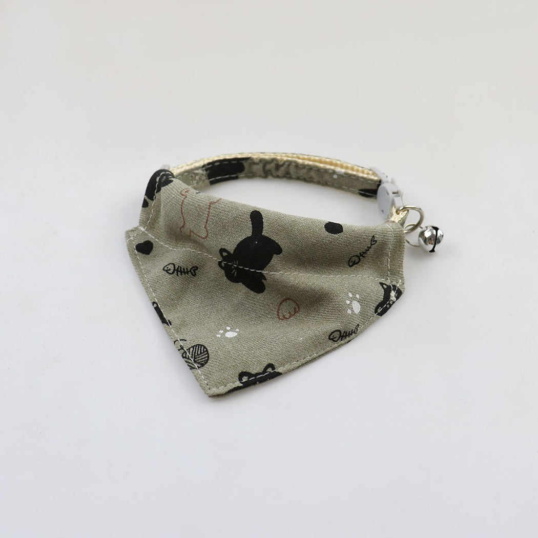 Mokka - Cartoon Cat Print Pet Bandana Collar