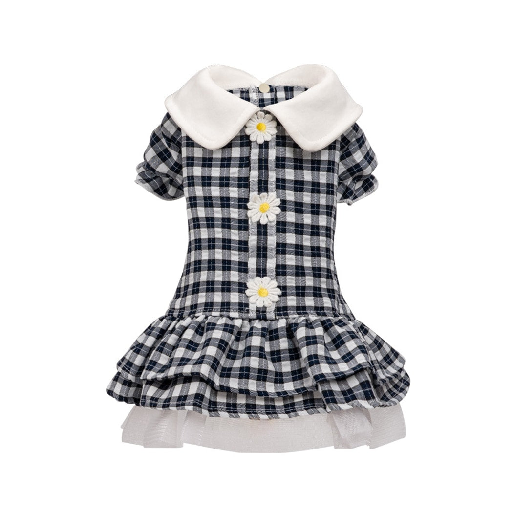 Ozzie - Spring Summer Plaid Princess Style Dog Dress