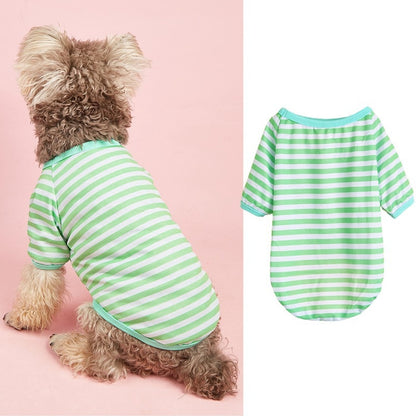 Ozzie - Casual Short Sleeve Striped Pet Dog T-Shirt