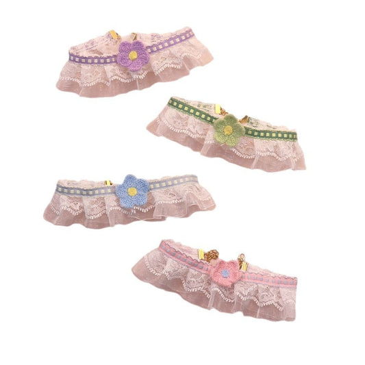 Mokka - Floral Lace Ruffle Decorative Cat Collar